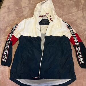 Tommy Hilfiger White Jacket with Red and Navy Accents